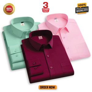 #3 Formal Shirts in One Combo