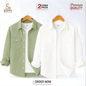 2_Pcs in one combo Premium quality double pocket shirt.