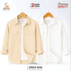 2_Pcs in one combo Premium quality double pocket shirt.