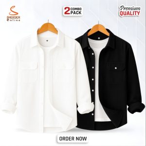 2_Pcs in one combo Premium quality double pocket shirt.