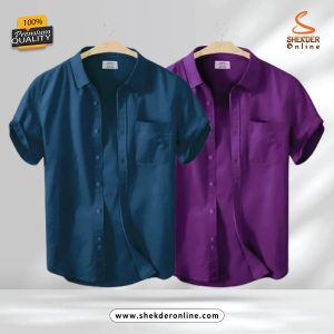 2_Pcs Combo Premium Quality Half_Sleeve Shirt