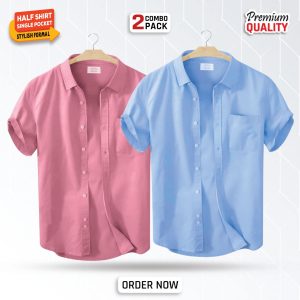 2_Pcs Combo Premium Quality Half_Sleeve Shirt